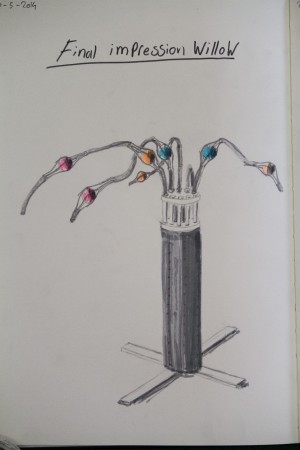 drawing of my vision on the final prototype